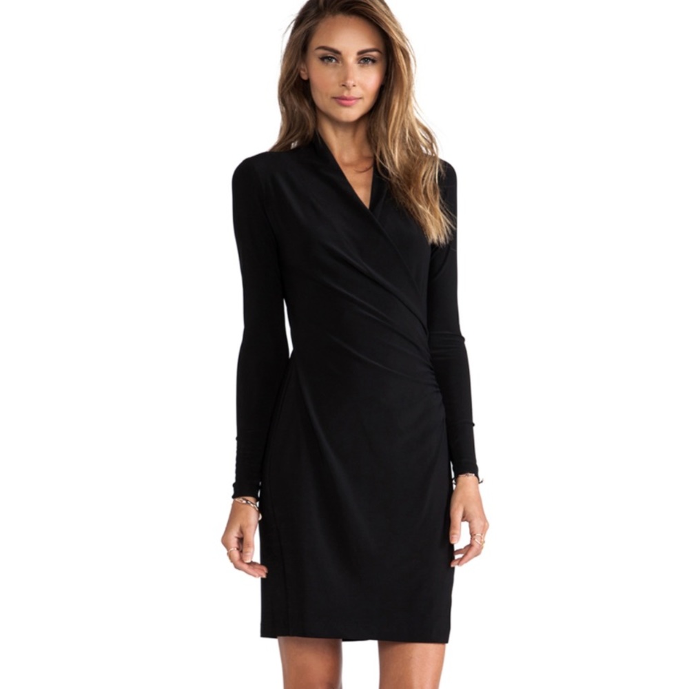 Norma Kamali Long Sleeve Side Dress Sz S